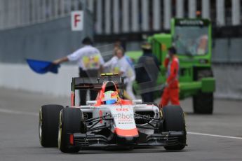 World © Octane Photographic Ltd. Manor Marussia F1 Team MR03B – Roberto Merhi. Friday 5th June 2015, F1 Canadian GP Practice 1, Circuit Gilles Villeneuve, Montreal, Canada. Digital Ref: 1291LB1D8906