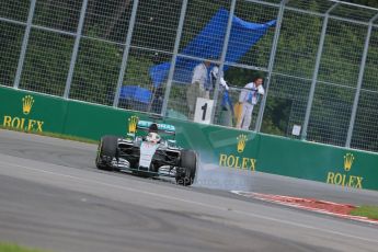 World © Octane Photographic Ltd. Mercedes AMG Petronas F1 W06 Hybrid – Lewis Hamilton. Friday 5th June 2015, F1 Canadian GP Practice 1, Circuit Gilles Villeneuve, Montreal, Canada. Digital Ref: 1291LB1D9154