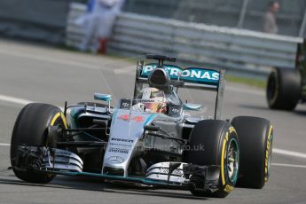 World © Octane Photographic Ltd. Mercedes AMG Petronas F1 W06 Hybrid – Lewis Hamilton. Friday 5th June 2015, F1 Canadian GP Practice 1, Circuit Gilles Villeneuve, Montreal, Canada. Digital Ref: 1291LB1D9389