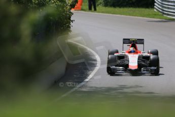 World © Octane Photographic Ltd. Manor Marussia F1 Team MR03B – Roberto Merhi. Friday 5th June 2015, F1 Canadian GP Practice 1, Circuit Gilles Villeneuve, Montreal, Canada. Digital Ref: 1291LB1D9478