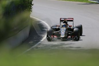 World © Octane Photographic Ltd. Lotus F1 Team E23 Hybrid – Romain Grosjean. Friday 5th June 2015, F1 Canadian GP Practice 1, Circuit Gilles Villeneuve, Montreal, Canada. Digital Ref: 1291LB1D9494
