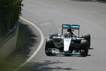World © Octane Photographic Ltd. Mercedes AMG Petronas F1 W06 Hybrid – Lewis Hamilton. Friday 5th June 2015, F1 Canadian GP Practice 1, Circuit Gilles Villeneuve, Montreal, Canada. Digital Ref: 1291LB1D9563