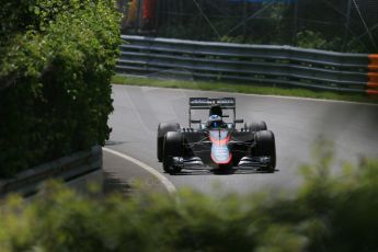 World © Octane Photographic Ltd. McLaren Honda MP4/30 – Fernando Alonso. Friday 5th June 2015, F1 Canadian GP Practice 1, Circuit Gilles Villeneuve, Montreal, Canada. Digital Ref: 1291LB1D9701