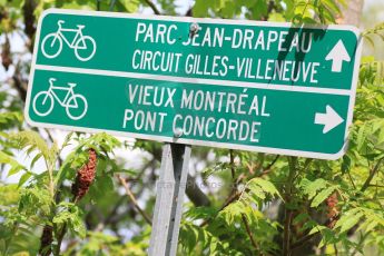 World © Octane Photographic Ltd. Road signs to the circuit. Friday 5th June 2015, F1 Canadian GP Practice 1, Circuit Gilles Villeneuve, Montreal, Canada. Digital Ref: 1291LB7D8714