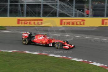 World © Octane Photographic Ltd. Scuderia Ferrari SF15-T– Kimi Raikkonen. Friday 5th June 2015, F1 Canadian GP Practice 2, Circuit Gilles Villeneuve, Montreal, Canada. Digital Ref: 1292LB1D0216