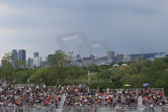 World © Octane Photographic Ltd. City skyline over the grandstands. Friday 5th June 2015, F1 Practice 2, Circuit Gilles Villeneuve, Montreal, Canada. Digital Ref: 1292LB1D0240