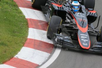 World © Octane Photographic Ltd. McLaren Honda MP4/30 – Fernando Alonso. Friday 5th June 2015, F1 Canadian GP Practice 2, Circuit Gilles Villeneuve, Montreal, Canada. Digital Ref: 1292LB1D9862