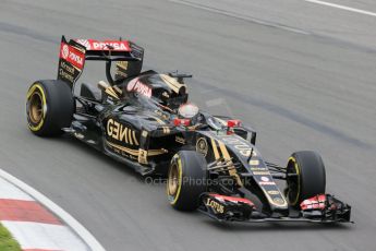 World © Octane Photographic Ltd. Lotus F1 Team E23 Hybrid – Romain Grosjean. Friday 5th June 2015, F1 Canadian GP Practice 2, Circuit Gilles Villeneuve, Montreal, Canada. Digital Ref: 1292LB1D9927
