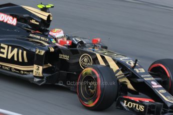 World © Octane Photographic Ltd. Lotus F1 Team E23 Hybrid – Pastor Maldonado. Friday 5th June 2015, F1 Canadian GP Practice 2, Circuit Gilles Villeneuve, Montreal, Canada. Digital Ref: 1292LB7D0177