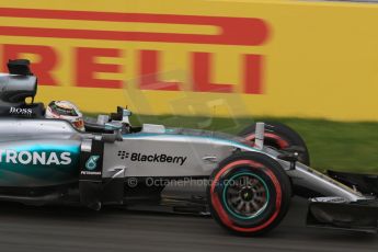 World © Octane Photographic Ltd. Mercedes AMG Petronas F1 W06 Hybrid – Lewis Hamilton. Friday 5th June 2015, F1 Canadian GP Practice 2, Circuit Gilles Villeneuve, Montreal, Canada. Digital Ref: 1292LB7D0198