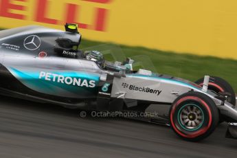 World © Octane Photographic Ltd. Mercedes AMG Petronas F1 W06 Hybrid – Nico Rosberg. Friday 5th June 2015, F1 Practice 2, Circuit Gilles Villeneuve, Montreal, Canada. Digital Ref: 1292LB7D0236