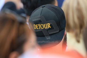 World © Octane Photographic Ltd. Fan with detour hat. Friday 5th June 2015, F1 Canadian GP Practice 2, Circuit Gilles Villeneuve, Montreal, Canada. Digital Ref: 1292LB7D0270
