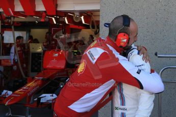 World © Octane Photographic Ltd. Williams Martini Racing FW37 – Felipe Massa and Ferrari mechanic. Saturday 6th June 2015, F1 Canadian GP Practice 3 pitlane, Circuit Gilles Villeneuve, Montreal, Canada. Digital Ref: 1295CB7D0774