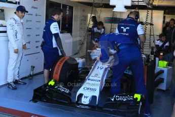 World © Octane Photographic Ltd. Williams Martini Racing FW37 – Felipe Massa. Saturday 6th June 2015, F1 Canadian GP Practice 3 pitlane, Circuit Gilles Villeneuve, Montreal, Canada. Digital Ref: 1295CB7D0788