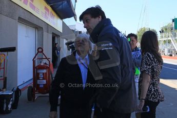 World © Octane Photographic Ltd. Mercedes AMG Petronas – Toto Wolff and Bernie Ecclestone. Saturday 6th June 2015, F1 Canadian GP Practice 3 pitlane, Circuit Gilles Villeneuve, Montreal, Canada. Digital Ref: 1295CB7D0836