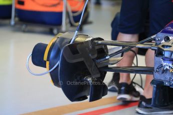 World © Octane Photographic Ltd. Scuderia Toro Rosso STR10 – Max Verstappen front brakes. Saturday 6th June 2015, F1 Canadian GP Practice 3 pitlane, Circuit Gilles Villeneuve, Montreal, Canada. Digital Ref: 1295LB1D0796