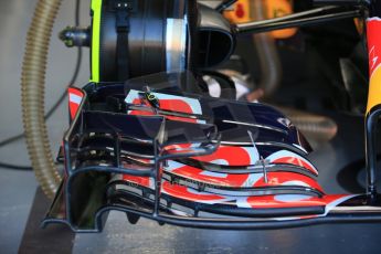 World © Octane Photographic Ltd. Infiniti Red Bull Racing RB11 front wing detail. Saturday 6th June 2015, F1 Canadian GP Practice 3 pitlane, Circuit Gilles Villeneuve, Montreal, Canada. Digital Ref: 1295LB1D0918