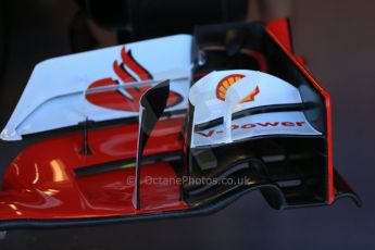 World © Octane Photographic Ltd. Scuderia Ferrari SF15-T front wing detail. Saturday 6th June 2015, F1 Canadian GP Practice 3 pitlane, Circuit Gilles Villeneuve, Montreal, Canada. Digital Ref: 1295LB1D0994