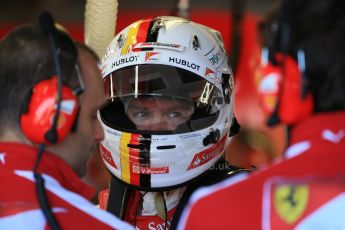 World © Octane Photographic Ltd. Scuderia Ferrari SF15-T– Sebastian Vettel. Saturday 6th June 2015, F1 Canadian GP Practice 3 pitlane, Circuit Gilles Villeneuve, Montreal, Canada. Digital Ref: 1295LB1D1040