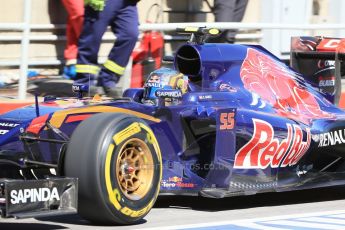 World © Octane Photographic Ltd. Scuderia Toro Rosso STR10 – Carlos Sainz Jnr. Saturday 6th June 2015, F1 Canadian GP Practice 3 pitlane, Circuit Gilles Villeneuve, Montreal, Canada. Digital Ref: 1295LB1D1171