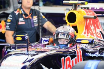 World © Octane Photographic Ltd. Infiniti Red Bull Racing RB11 – Daniil Kvyat. Saturday 6th June 2015, F1 Canadian GP Practice 3 pitlane, Circuit Gilles Villeneuve, Montreal, Canada. Digital Ref: 1295LB1D1192