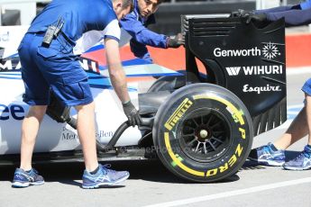 World © Octane Photographic Ltd. Williams Martini Racing FW37. Saturday 6th June 2015, F1 Canadian GP Practice 3 pitlane, Circuit Gilles Villeneuve, Montreal, Canada. Digital Ref: 1295LB1D1204