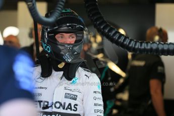 World © Octane Photographic Ltd. Mercedes AMG Petronas F1 W06 Hybrid – Nico Rosberg. Saturday 6th June 2015, F1 Practice 3 pitlane, Circuit Gilles Villeneuve, Montreal, Canada. Digital Ref: 1295LB1D1231