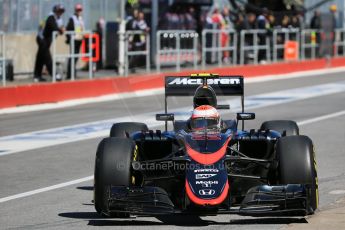 World © Octane Photographic Ltd. McLaren Honda MP4/30 - Jenson Button. Saturday 6th June 2015, F1 Canadian GP Practice 3 pitlane, Circuit Gilles Villeneuve, Montreal, Canada. Digital Ref: 1295LB1D1281