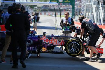 World © Octane Photographic Ltd. Infiniti Red Bull Racing RB11 – Daniil Kvyat. Saturday 6th June 2015, F1 Canadian GP Practice 3 pitlane, Circuit Gilles Villeneuve, Montreal, Canada. Digital Ref: 1295LB1D1332