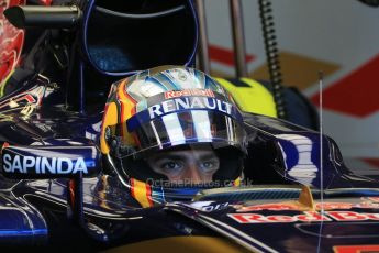 World © Octane Photographic Ltd. Scuderia Toro Rosso STR10 – Carlos Sainz Jnr. Saturday 6th June 2015, F1 Canadian GP Practice 3 pitlane, Circuit Gilles Villeneuve, Montreal, Canada. Digital Ref: 1295LB1D1443