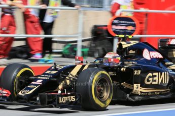 World © Octane Photographic Ltd. Lotus F1 Team E23 Hybrid – Pastor Maldonado. Saturday 6th June 2015, F1 Canadian GP Practice 3 pitlane, Circuit Gilles Villeneuve, Montreal, Canada. Digital Ref: 1295LB1D1506