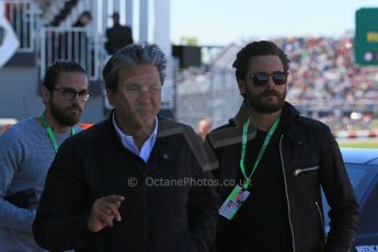 World © Octane Photographic Ltd. Scott Disick (partner of Kourtney Kardashian) with Pasquale Lattuneddu - FOM. Saturday 6th June 2015, F1 Practice 3 pitlane, Circuit Gilles Villeneuve, Montreal, Canada. Digital Ref: 1295CB7D0968