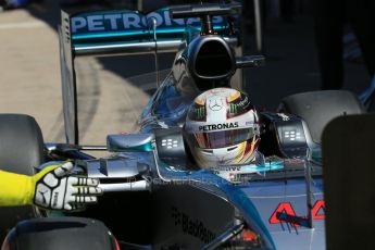 World © Octane Photographic Ltd. Mercedes AMG Petronas F1 W06 Hybrid – Lewis Hamilton. Saturday 6th June 2015, F1 Canadian GP Practice 3 pitlane, Circuit Gilles Villeneuve, Montreal, Canada. Digital Ref: 1295LB1D1671