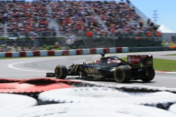 World © Octane Photographic Ltd. Lotus F1 Team E23 Hybrid – Romain Grosjean. Saturday 6th June 2015, F1 Canadian GP Qualifying, Circuit Gilles Villeneuve, Montreal, Canada. Digital Ref: 1296LB1D1783