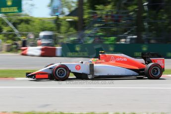 World © Octane Photographic Ltd. Manor Marussia F1 Team MR03B – Roberto Merhi. Saturday 6th June 2015, F1 Canadian GP Qualifying, Circuit Gilles Villeneuve, Montreal, Canada. Digital Ref: 1296LB1D1882