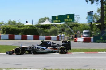 World © Octane Photographic Ltd. Sahara Force India VJM08 – Sergio Perez. Saturday 6th June 2015, F1 Canadian GP Qualifying, Circuit Gilles Villeneuve, Montreal, Canada. Digital Ref: 1296LB1D1893