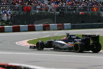 World © Octane Photographic Ltd. Sahara Force India VJM08 – Nico Hulkenberg. Saturday 6th June 2015, F1 Canadian GP Qualifying, Circuit Gilles Villeneuve, Montreal, Canada. Digital Ref: 1296LB1D1925