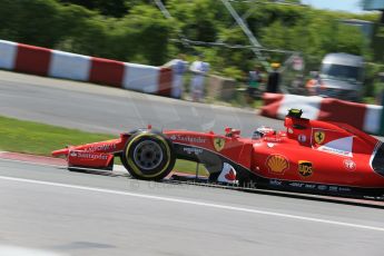 World © Octane Photographic Ltd. Scuderia Ferrari SF15-T– Kimi Raikkonen. Saturday 6th June 2015, F1 Canadian GP Qualifying, Circuit Gilles Villeneuve, Montreal, Canada. Digital Ref: 1296LB1D1929