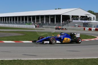 World © Octane Photographic Ltd. Sauber F1 Team C34-Ferrari – Felipe Nasr and Infiniti Red Bull Racing RB11 – Daniel Ricciardo. Saturday 6th June 2015, F1 Canadian GP Qualifying, Circuit Gilles Villeneuve, Montreal, Canada. Digital Ref: 1296LB1D2258