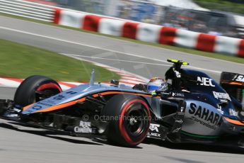World © Octane Photographic Ltd. Sahara Force India VJM08 – Sergio Perez. Saturday 6th June 2015, F1 Canadian GP Qualifying, Circuit Gilles Villeneuve, Montreal, Canada. Digital Ref: 1296LB1D2360