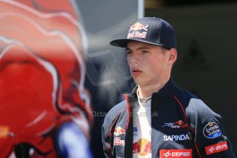 World © Octane Photographic Ltd. Scuderia Toro Rosso STR10 – Max Verstappen. Saturday 6th June 2015, F1 Canadian GP Qualifying Paddock, Circuit Gilles Villeneuve, Montreal, Canada. Digital Ref: 1296LB1D2558