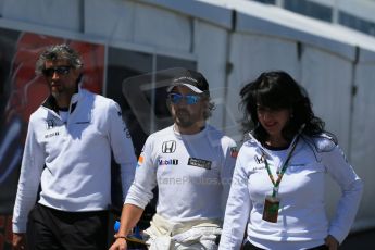 World © Octane Photographic Ltd. McLaren Honda MP4/30 – Fernando Alonso. Saturday 6th June 2015, F1 Canadian GP Qualifying Paddock, Circuit Gilles Villeneuve, Montreal, Canada. Digital Ref: 1296LB1D2565