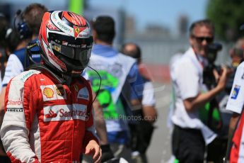 World © Octane Photographic Ltd. Scuderia Ferrari SF15-T– Kimi Raikkonen. Saturday 6th June 2015, F1 Canadian GP Qualifying Parc Ferme, Circuit Gilles Villeneuve, Montreal, Canada. Digital Ref: 1296LB1D2578