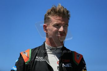World © Octane Photographic Ltd. Sahara Force India VJM08 – Nico Hulkenberg. Saturday 6th June 2015, F1 Canadian GP Qualifying Parc Ferme, Circuit Gilles Villeneuve, Montreal, Canada. Digital Ref: 1296LB1D2601
