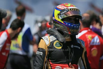 World © Octane Photographic Ltd. Lotus F1 Team E23 Hybrid – Pastor Maldonado. Saturday 6th June 2015, F1 Canadian GP Qualifying Parc Ferme, Circuit Gilles Villeneuve, Montreal, Canada. Digital Ref: 1296LB1D2628