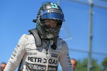 World © Octane Photographic Ltd. Mercedes AMG Petronas F1 W06 Hybrid – Nico Rosberg. Saturday 6th June 2015, F1 Qualifying Parc Ferme, Circuit Gilles Villeneuve, Montreal, Canada. Digital Ref: 1296LB1D2674