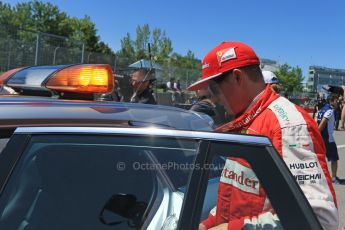 World © Octane Photographic Ltd. Scuderia Ferrari SF15-T– Kimi Raikkonen. Saturday 6th June 2015, F1 Canadian GP Qualifying Parc Ferme, Circuit Gilles Villeneuve, Montreal, Canada. Digital Ref: 1296LB7D1051