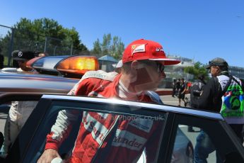 World © Octane Photographic Ltd. Scuderia Ferrari SF15-T– Kimi Raikkonen. Saturday 6th June 2015, F1 Canadian GP Qualifying Parc Ferme, Circuit Gilles Villeneuve, Montreal, Canada. Digital Ref: 1296LB7D1057