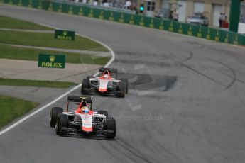 World © Octane Photographic Ltd. Manor Marussia F1 Team MR03B – Roberto Merhi and William Stevens. Sunday 7th June 2015, F1 Canadian GP Race, Circuit Gilles Villeneuve, Montreal, Canada. Digital Ref: 1299LB1D3690