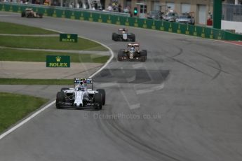 World © Octane Photographic Ltd. Williams Martini Racing FW37 – Valtteri Bottas. Sunday 7th June 2015, F1 Canadian GP Race, Circuit Gilles Villeneuve, Montreal, Canada. Digital Ref: 1299LB1D3707